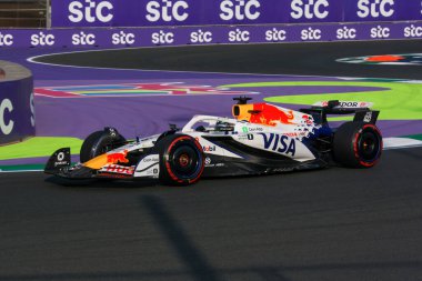 SuudiGP GP GP F1 2025, 18 Nisan 2025, Jeddah, Suudi Arabistan - Red Bull için Formula 1 Isack Hadjar sürücüsü