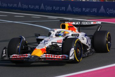 SuudiGP GP GP F1 2025, 18 Nisan 2025, Jeddah, Suudi Arabistan - Red Bull için Formula 1 Isack Hadjar sürücüsü