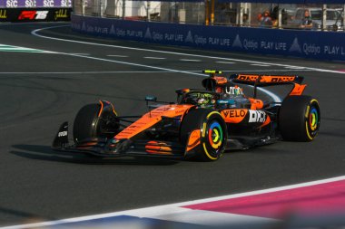 SuudiGP GP GP F1 2025, 18 Nisan 2025, Jeddah, Suudi Arabistan - McLaren için Formula 1 Lando Norris sürücüsü