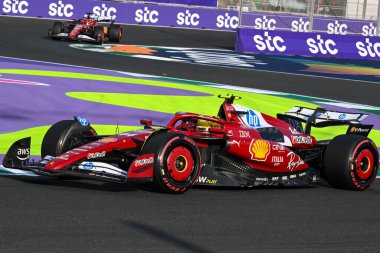 SuudiGP GP GP F1 2025 19 Nisan 2025 Jeddah, Suudi Arabistan - Ferrari Formula 1 Lewis Hamilton sürücüsü