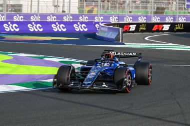 SuudiGP GP GP F1 2025 19 Nisan 2025 'te Suudi Arabistan Jeddah' da - Williams için Formula 1 Alexander Albon sürücüsü