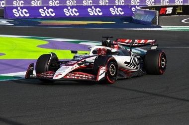 Suudi Arabistan 'ın Jeddah şehrinde 19 Nisan 2025 tarihinde SaudiGP GP F1 2025 - Haas için Formula 1 Esteban Ocon sürücüsü