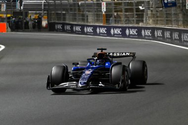 SuudiGP GP GP F1 2025 19 Nisan 2025 'te Suudi Arabistan Jeddah' da - Williams için Formula 1 Alexander Albon sürücüsü