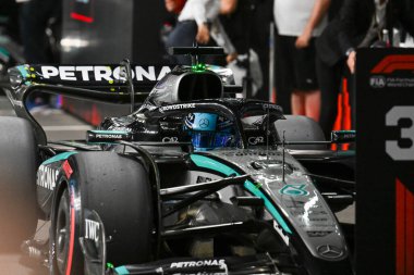 SuudiGP GP GP F1 2025 19 Nisan 2025 Jeddah, Suudi Arabistan - Mercedes için Formula 1 George Russell sürücüsü