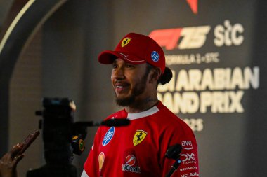 SuudiGP GP GP F1 2025 19 Nisan 2025 Jeddah, Suudi Arabistan - Ferrari Formula 1 Lewis Hamilton sürücüsü