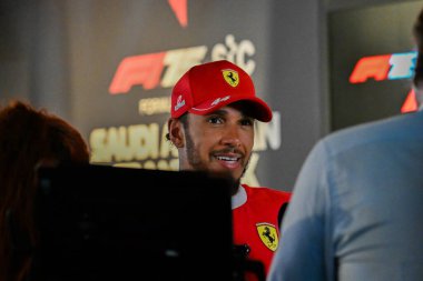 SuudiGP GP GP F1 2025 19 Nisan 2025 Jeddah, Suudi Arabistan - Ferrari Formula 1 Lewis Hamilton sürücüsü