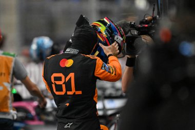 SuudiGP GP GP F1 2025 19 Nisan 2025 tarihinde Suudi Arabistan Jeddah 'da - McLaren için Formula 1 Oscar Piastri sürücüsü