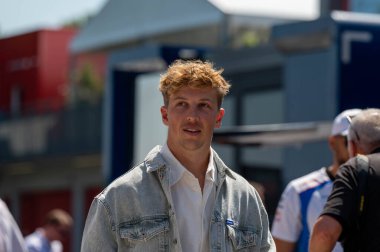 ImolaGP GP GP F1 2025, 16 Mayıs 2025, Imola, Emilia Romagna - Formula 1 Liam Lawson Yarış Bulls sürücüsü