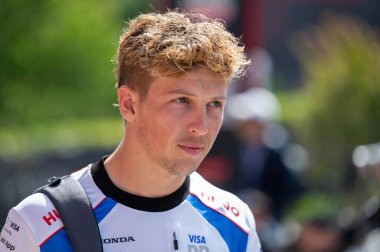 ImolaGP GP GP F1 2025, 16 Mayıs 2025, Imola, Emilia Romagna - Formula 1 Liam Lawson Yarış Bulls sürücüsü