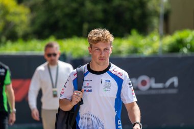 ImolaGP GP GP F1 2025, 16 Mayıs 2025, Imola, Emilia Romagna - Formula 1 Liam Lawson Yarış Bulls sürücüsü