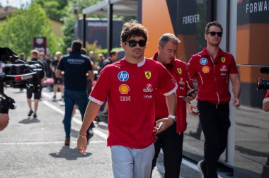 ImolaGP GP GP F1 2025, 16 Mayıs 2025, Imola, Emilia Romagna - Ferrari Formula 1 Charles Leclerc sürücüsü
