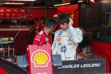 MonacoGP GP GP F1 2025, 25 Mayıs 2025, Monte Carlo, Monaco - Formula 1 Charles Leclerc Ferrari sürücüsü