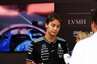 MonacoGP GP GP F1 2025, 25 Mayıs 2025, Monte Carlo, Monaco - Mercedes için Formula 1 George Russell sürücüsü