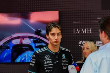 MonacoGP GP GP F1 2025, 25 Mayıs 2025, Monte Carlo, Monaco - Mercedes için Formula 1 George Russell sürücüsü