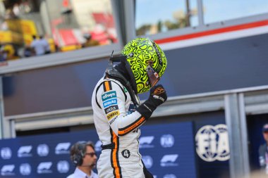 MonacoGP GP GP F1 2025, 25 Mayıs 2025, Monte Carlo, Monaco - McLaren için Formula 1 Lando Norris sürücüsü