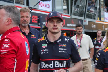 MonacoGP GP GP F1 2025, 25 Mayıs 2025, Monte Carlo, Monaco - Red Bull için Formula 1 Max Verstappen sürücüsü
