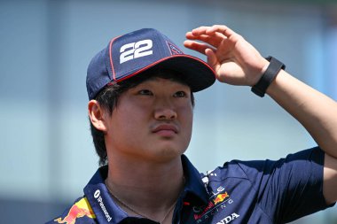 SpanishGP GP GP F1 2025, Haziran 12025, Barcellona, İspanya - Formula 1 Yuki Tsunoda Red Bull sürücüsü