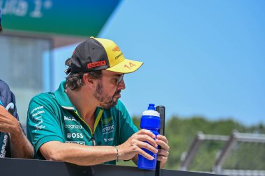 SpanishGP GP GP F1 2025, Haziran 12025, Barcellona, İspanya - Aston Martin 'in Formula 1 Fernando Alonso sürücüsü