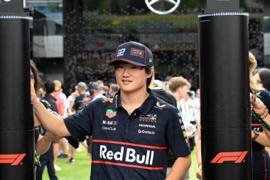 Avusturya GP GP GP F1 2025, 30 Haziran 2025, Spielberg, Avusturya - Formula 1 Yuki Tsunoda Red Bull sürücüsü