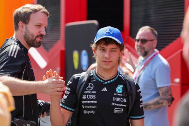 Macaristan GP GP GP F1 2025, 3 Ağustos 2025, Budapeşte, Macaristan - Mercedes için Formula 1 Kimi Antonelli sürücüsü