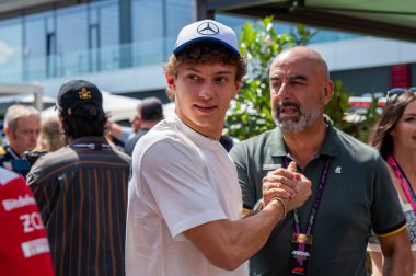 Macaristan GP GP GP F1 2025, 3 Ağustos 2025, Budapeşte, Macaristan - Mercedes için Formula 1 Kimi Antonelli sürücüsü