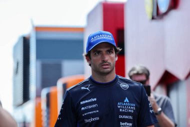 Macaristan GP GP GP F1 2025, 3 Ağustos 2025, Budapeşte, Macaristan - Williams Formula 1 Carlos Sainz sürücüsü