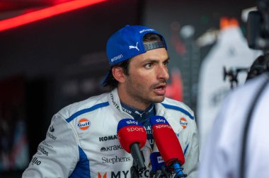 Macaristan GP GP GP F1 2025, 3 Ağustos 2025, Budapeşte, Macaristan - Williams Formula 1 Carlos Sainz sürücüsü