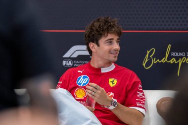 Macaristan GP GP GP F1 2025 3 Ağustos 2025 tarihinde Budapeşte, Macaristan - Ferrari Formula 1 Charles Leclerc sürücüsü