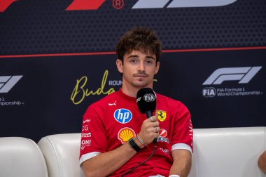 Macaristan GP GP GP F1 2025 3 Ağustos 2025 tarihinde Budapeşte, Macaristan - Ferrari Formula 1 Charles Leclerc sürücüsü