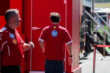 Macaristan GP GP GP F1 2025 3 Ağustos 2025 tarihinde Budapeşte, Macaristan - Ferrari Formula 1 Charles Leclerc sürücüsü