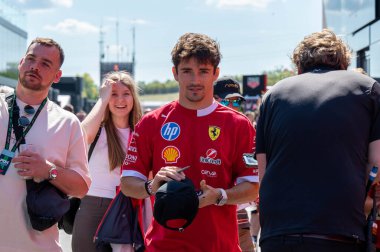 Macaristan GP GP GP F1 2025 3 Ağustos 2025 tarihinde Budapeşte, Macaristan - Ferrari Formula 1 Charles Leclerc sürücüsü