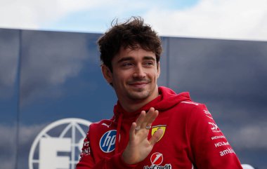 Macaristan GP GP GP F1 2025 3 Ağustos 2025 tarihinde Budapeşte, Macaristan - Ferrari Formula 1 Charles Leclerc sürücüsü