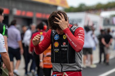 Macaristan GP GP GP F1 2025 3 Ağustos 2025 tarihinde Budapeşte, Macaristan - Ferrari Formula 1 Charles Leclerc sürücüsü