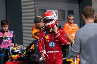 Macaristan GP GP GP F1 2025 3 Ağustos 2025 tarihinde Budapeşte, Macaristan - Ferrari Formula 1 Charles Leclerc sürücüsü