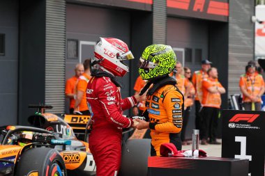 Macaristan GP GP GP F1 2025 3 Ağustos 2025 tarihinde Budapeşte, Macaristan - Ferrari Formula 1 Charles Leclerc sürücüsü