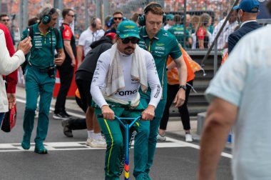 Macaristan GP GP GP F1 2025, 3 Ağustos 2025, Budapeşte, Macaristan - Aston Martin Formula 1 Fernando Alonso sürücüsü
