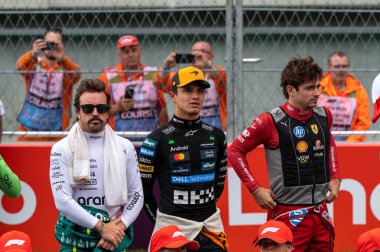 Macaristan GP GP GP F1 2025 3 Ağustos 2025 tarihinde Budapeşte, Macaristan - Ferrari Formula 1 Charles Leclerc sürücüsü