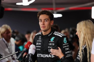 Macaristan GP GP GP F1 2025, 3 Ağustos 2025, Budapeşte, Macaristan - Mercedes için Formula 1 George Russell sürücüsü