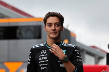 Macaristan GP GP GP F1 2025, 3 Ağustos 2025, Budapeşte, Macaristan - Mercedes için Formula 1 George Russell sürücüsü