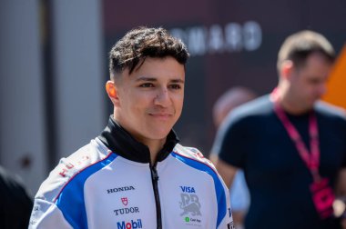 Macaristan GP GP GP F1 2025, 3 Ağustos 2025, Budapeşte, Macaristan - Red Bull için Formula 1 Isack Hadjar sürücüsü