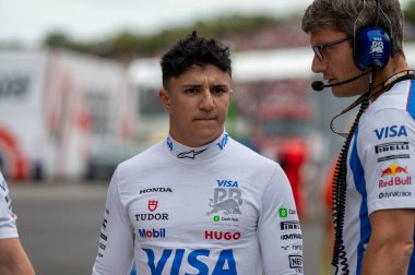 Macaristan GP GP GP F1 2025, 3 Ağustos 2025, Budapeşte, Macaristan - Red Bull için Formula 1 Isack Hadjar sürücüsü