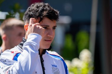 Macaristan GP GP GP F1 2025, 3 Ağustos 2025, Budapeşte, Macaristan - Red Bull için Formula 1 Isack Hadjar sürücüsü