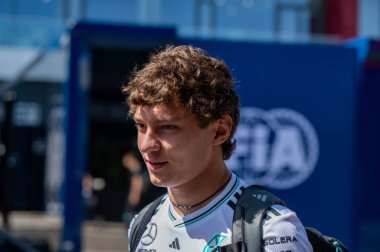 Macaristan GP GP GP F1 2025, 3 Ağustos 2025, Budapeşte, Macaristan - Mercedes için Formula 1 Kimi Antonelli sürücüsü