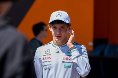 Macaristan GP GP GP F1 2025, 3 Ağustos 2025, Budapeşte, Macaristan - Mercedes için Formula 1 Kimi Antonelli sürücüsü