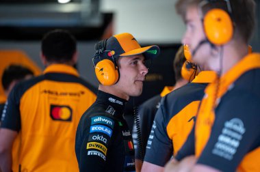 Macaristan GP GP F1 2025 3 Ağustos 2025 tarihinde Budapeşte, Macaristan - McLaren için Formula 1 Lando Norris sürücüsü