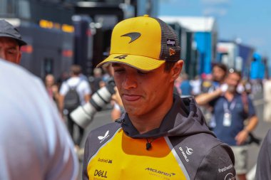 Macaristan GP GP F1 2025 3 Ağustos 2025 tarihinde Budapeşte, Macaristan - McLaren için Formula 1 Lando Norris sürücüsü