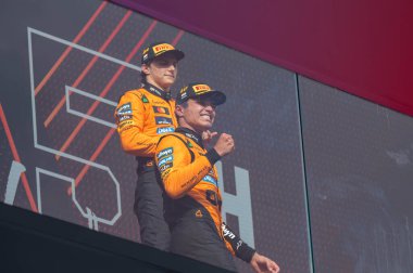 Macaristan GP GP F1 2025 3 Ağustos 2025 tarihinde Budapeşte, Macaristan - McLaren için Formula 1 Lando Norris sürücüsü