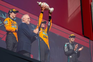 Macaristan GP GP F1 2025 3 Ağustos 2025 tarihinde Budapeşte, Macaristan - McLaren için Formula 1 Lando Norris sürücüsü
