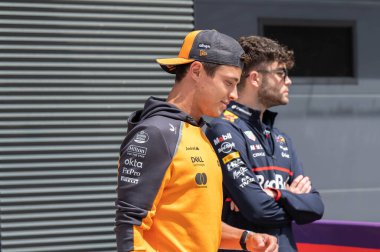 Macaristan GP GP F1 2025 3 Ağustos 2025 tarihinde Budapeşte, Macaristan - McLaren için Formula 1 Lando Norris sürücüsü