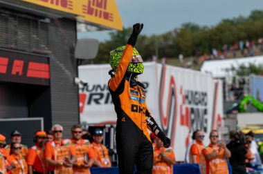 Macaristan GP GP F1 2025 3 Ağustos 2025 tarihinde Budapeşte, Macaristan - McLaren için Formula 1 Lando Norris sürücüsü